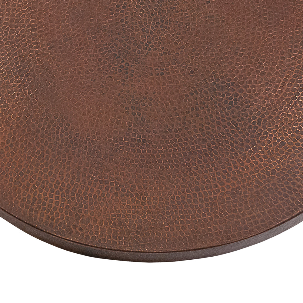 24" Round Hammered Copper Table Top alt 1