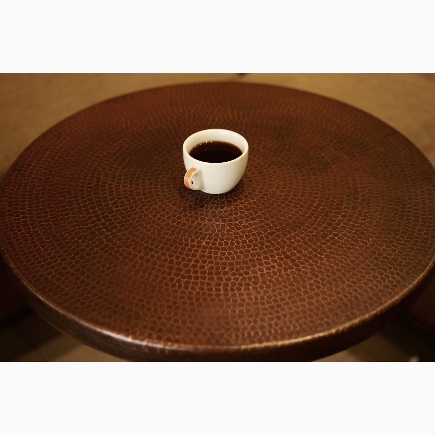 24" Round Hammered Copper Table Top alt 2
