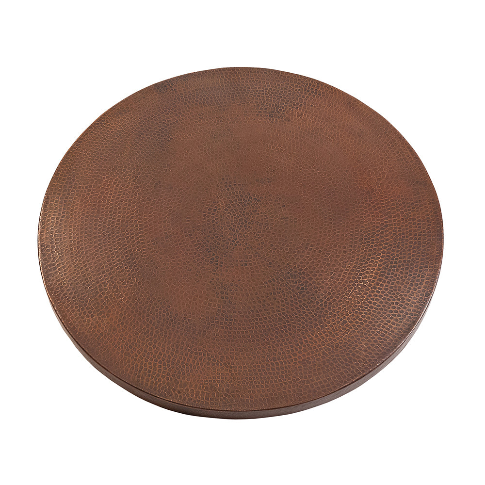 30" Round Hammered Copper Table Top alt 0