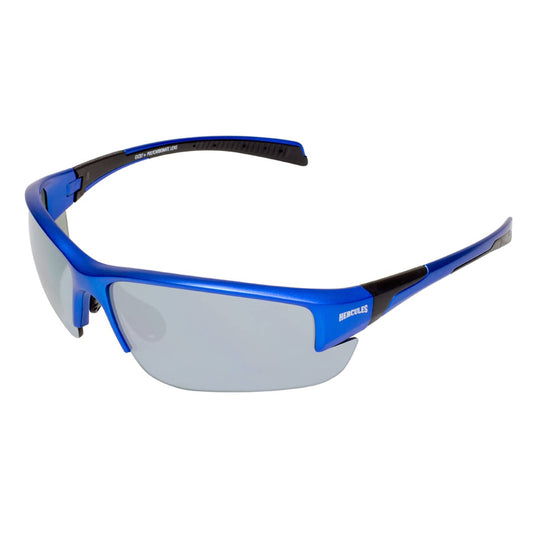 Hercules 7 Blue Metallic Frame Flash Mirror Safety Lenses alt 0