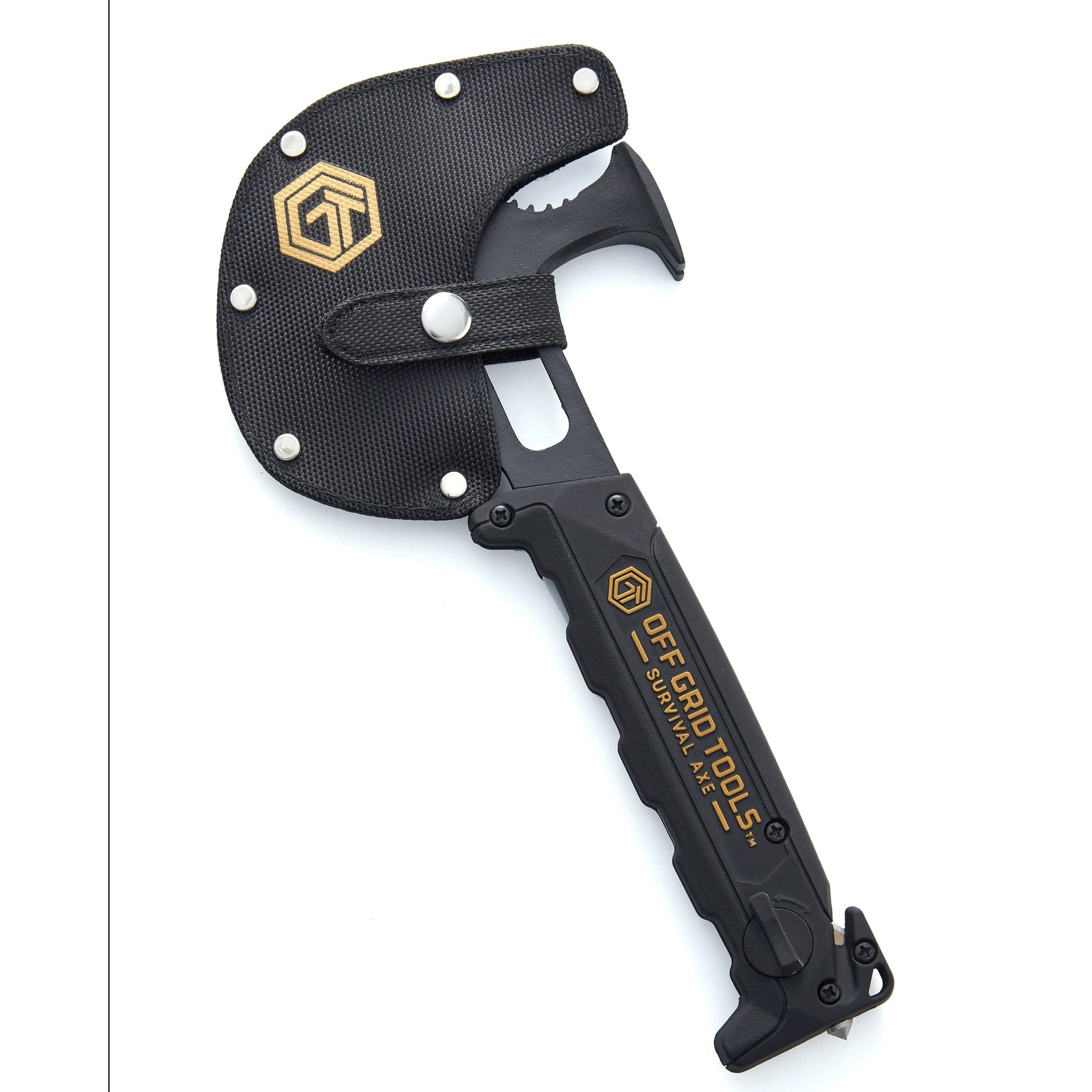 Black Nylon Deluxe Survival Axe Sheath alt 0