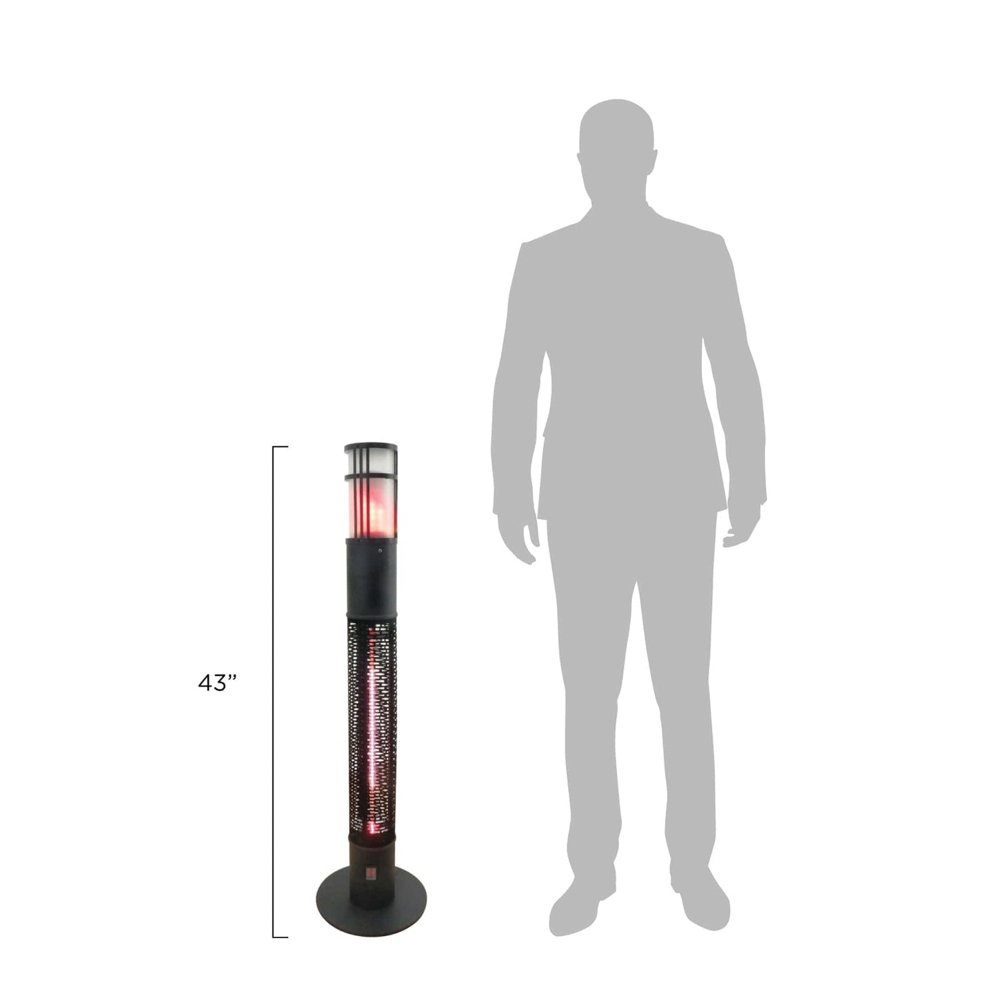 Westinghouse Infrared Electric Outdoor Heater Portable With Gold Tube and Flame alt 0