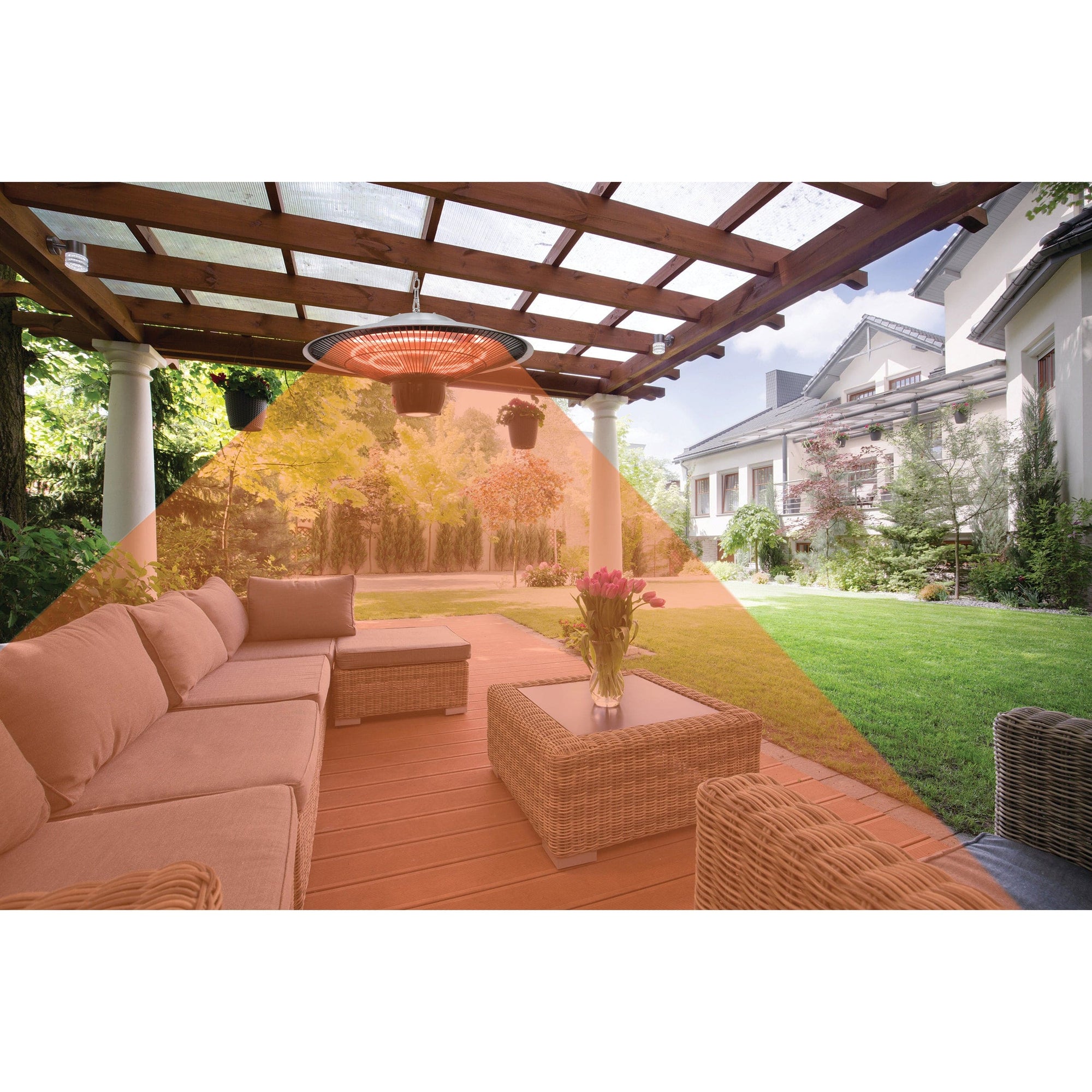 Westinghouse Infrared Electric Outdoor Heater With LED light - Hanging with Remote Control alt 0