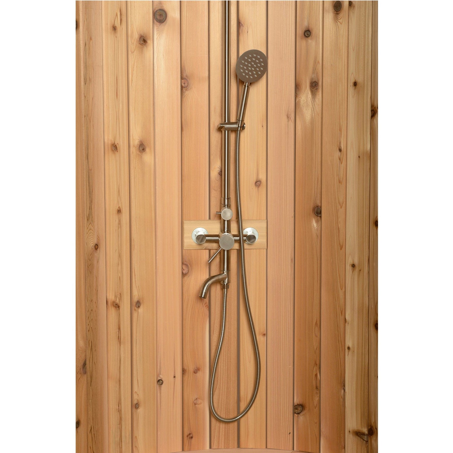 Ellipse Outdoor Shower, Rustic Cedar alt 0