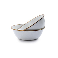 Enamel Bowl Set Eggshell Indoor/Outdoor alt 0