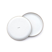 Enamel Deep Plate Set Eggshell Indoor/Outdoor alt 0