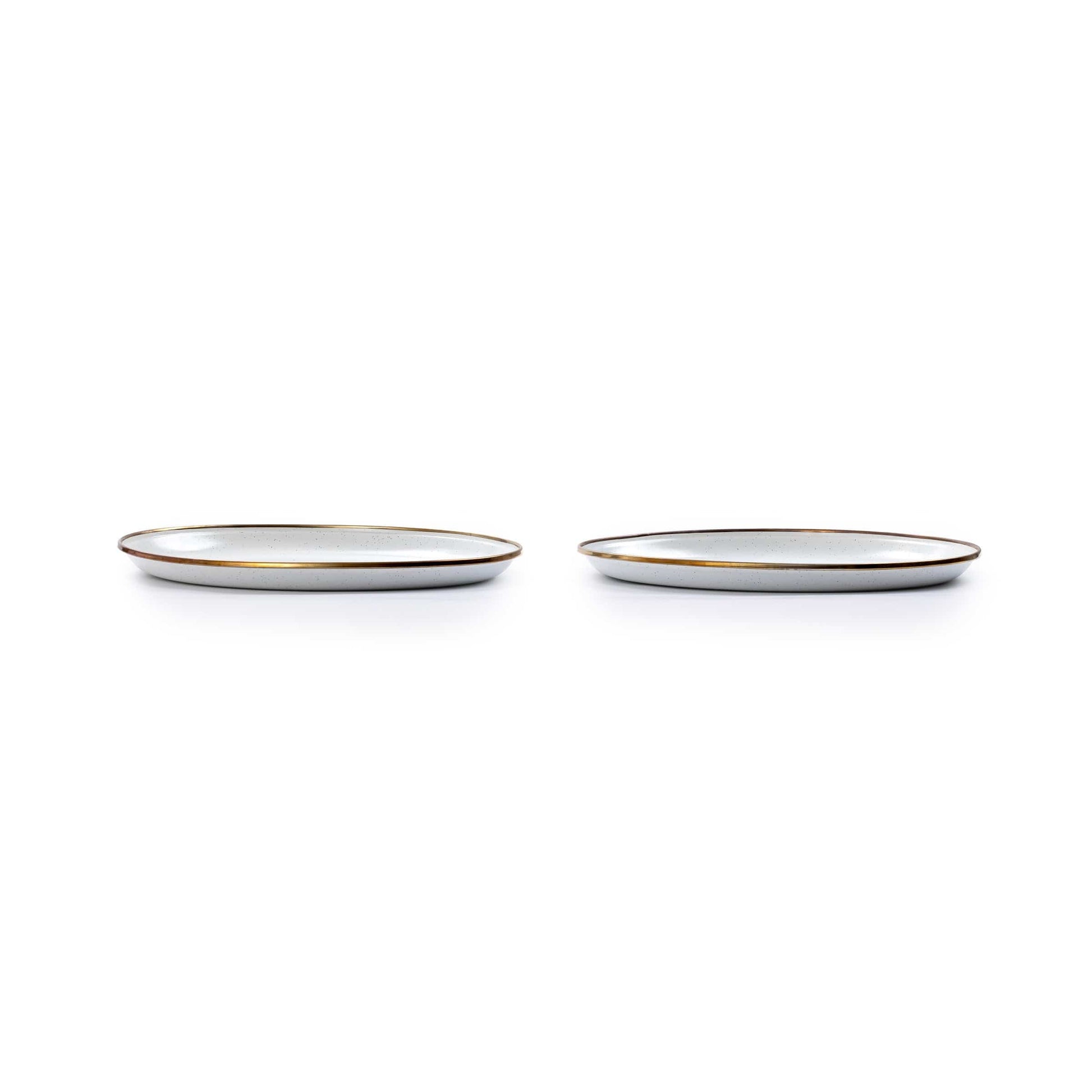 Enamel Deep Plate Set Eggshell Indoor/Outdoor alt 0