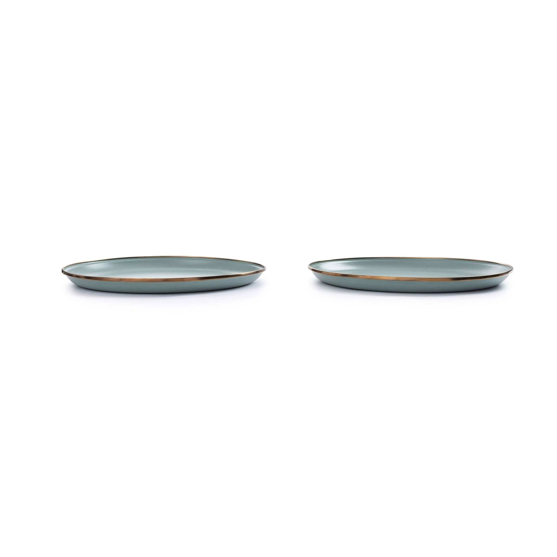 Enamel Deep Plate Set Mint Indoor/Outdoor alt 0