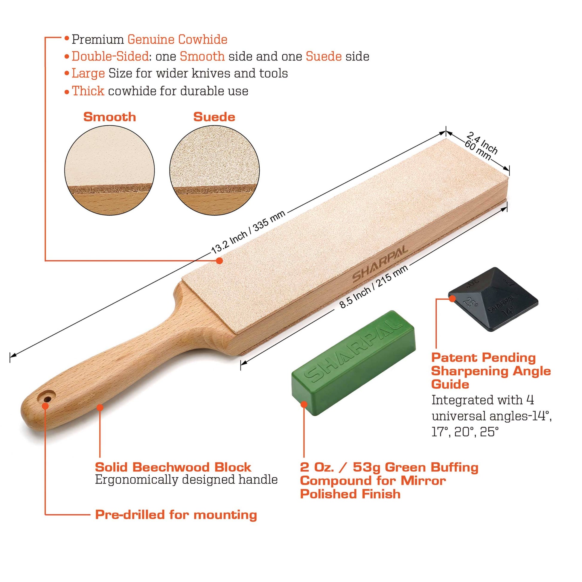 Double-Sided Leather Strop alt 0