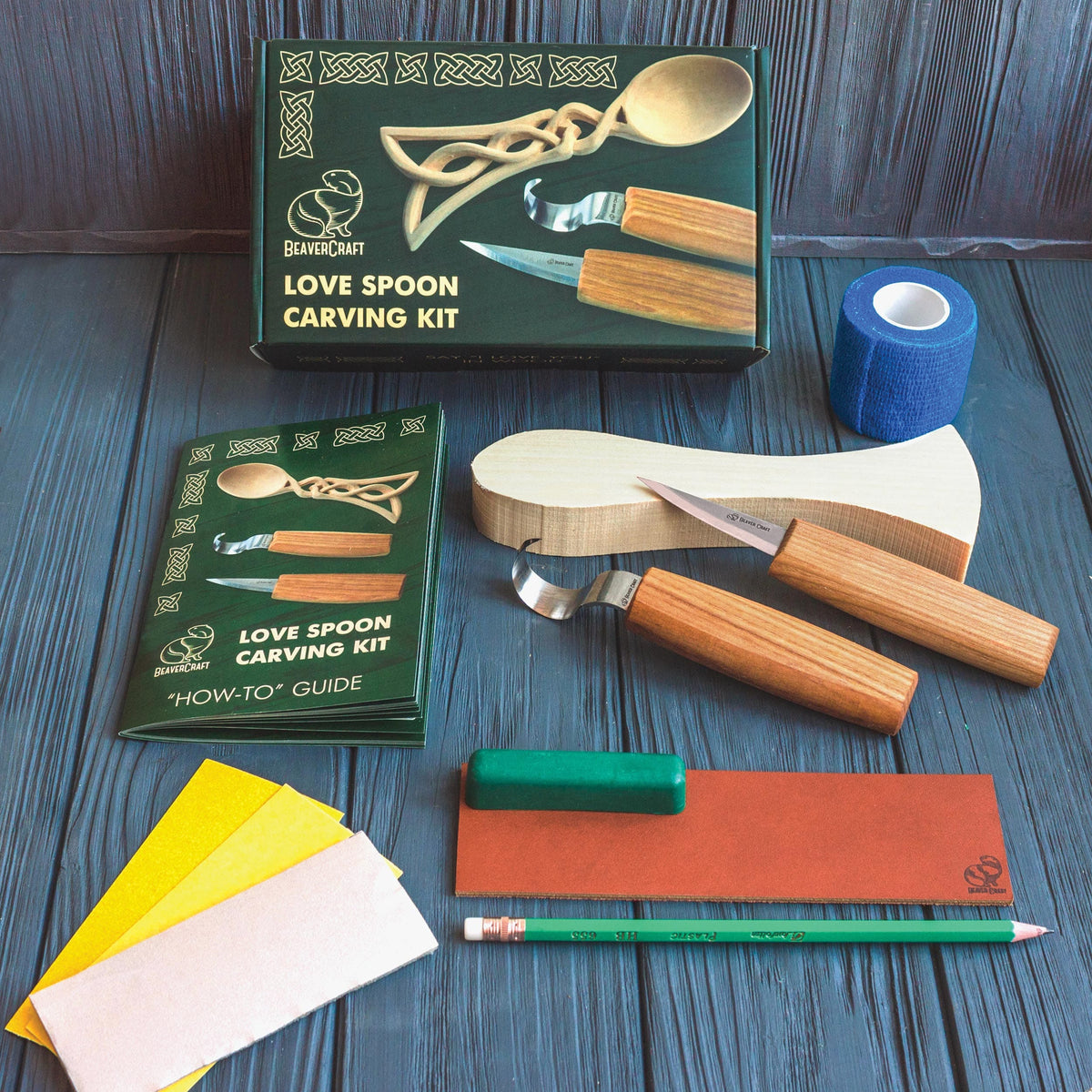 BeaverCraft Celtic Love Spoon Carving Kit | Woodcraft