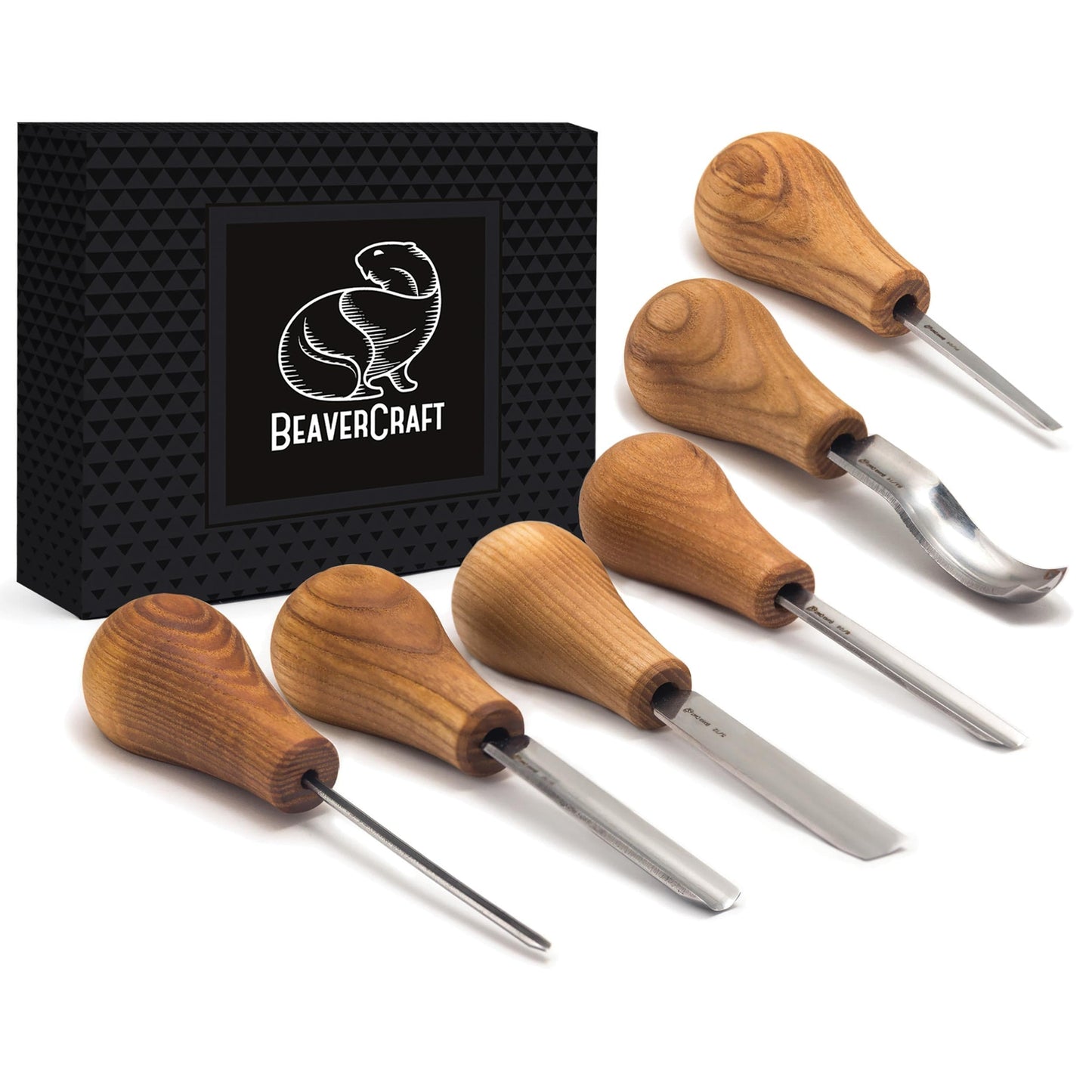 Wood Carving Palm Chisels - 6 Piece alt 0