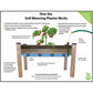 Self-Watering Elevated Cedar Planter 23” x 49” x 30"H alt 1