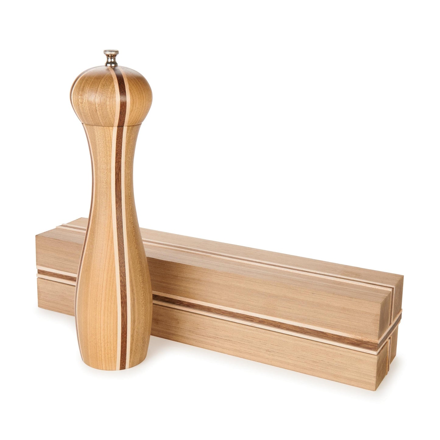 Segmented Salt/Pepper Mill Kit Blank - 3-1/2" x 3-1/2" x 16" alt 0