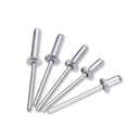 Aluminum Rivets Short 5mm (3/16") D x 3mm Max Grip Length Box of 100 alt 0