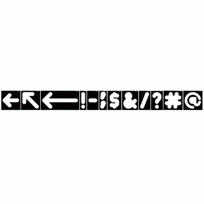 Horizontal 1-1/2" and 2-1/2" Arrow & Symbol Templates alt 5