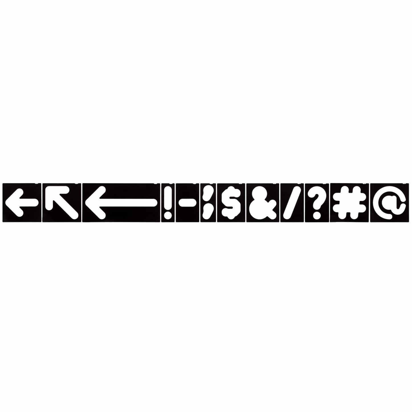 Horizontal 1-1/2" and 2-1/2" Arrow & Symbol Templates alt 5