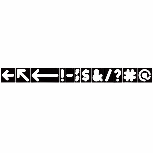 Horizontal 1-1/2" and 2-1/2" Arrow & Symbol Templates alt 5