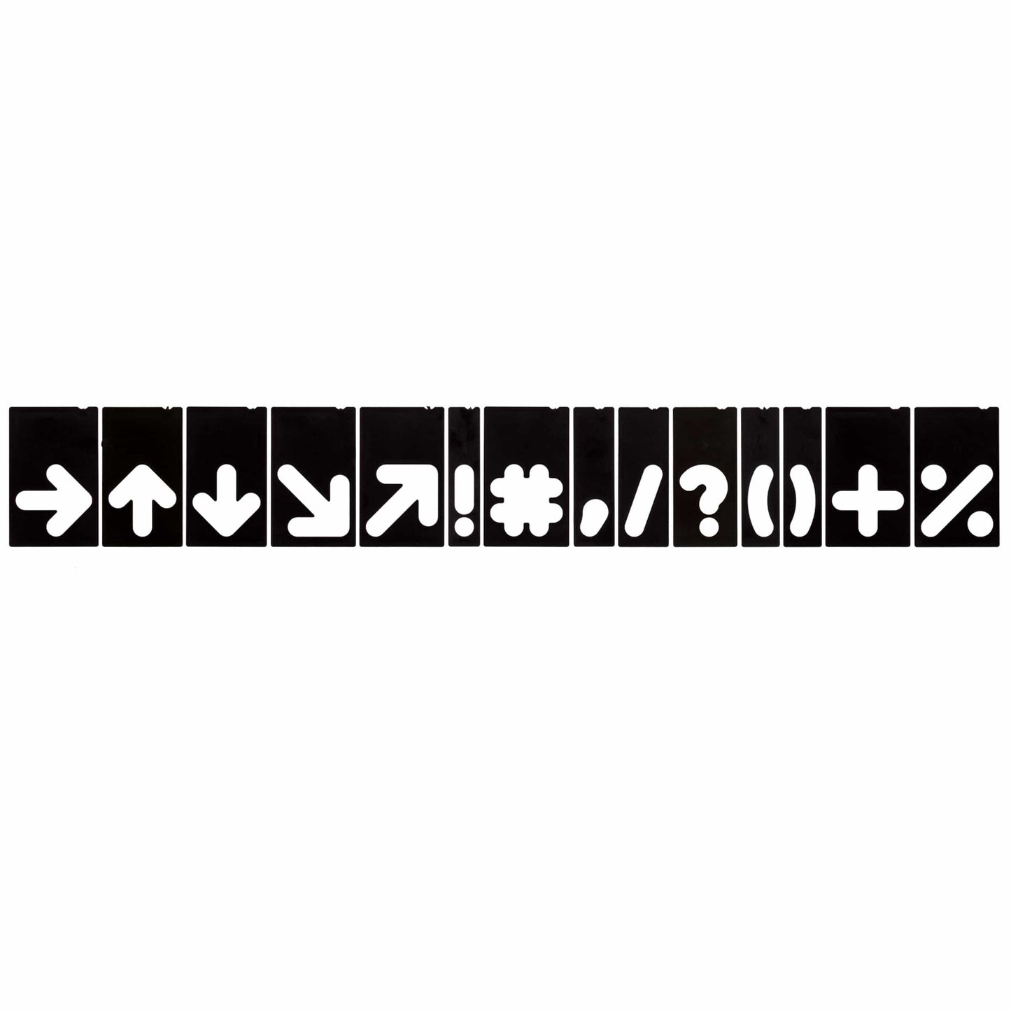 Horizontal 1-1/2" and 2-1/2" Arrow & Symbol Templates alt 5
