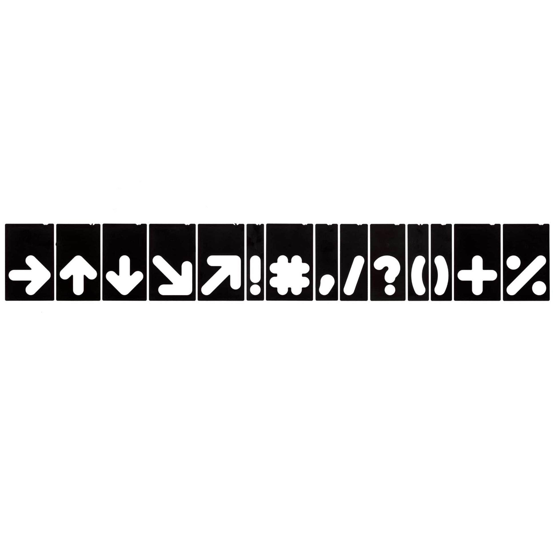 Horizontal 1-1/2" and 2-1/2" Arrow & Symbol Templates alt 5