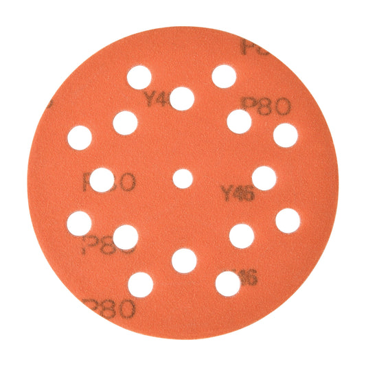 Ext. Orange 5" Sanding Disc -80g (10 Pack) alt 0