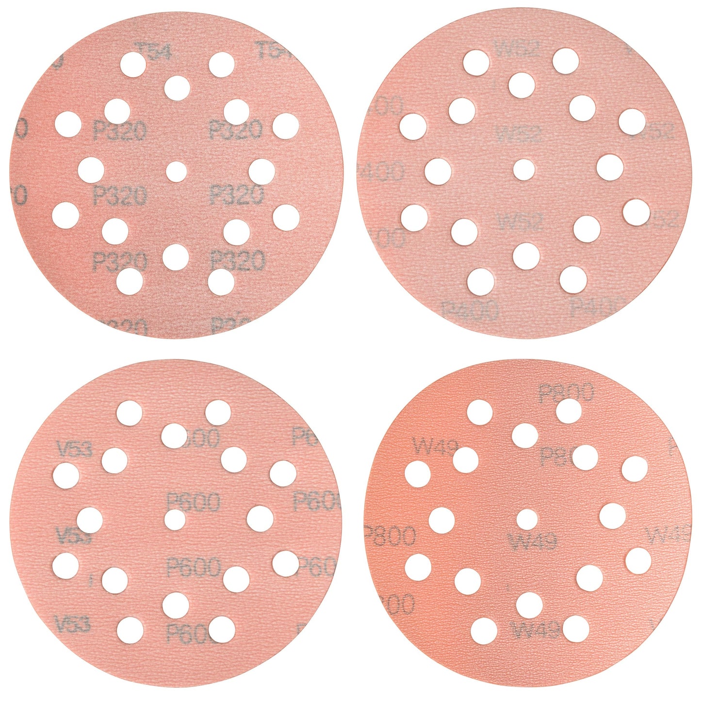 Ext. Orange 5" Sanding Disc Polish Asst (320,400,600,800)-12 alt 0