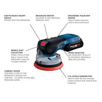 18V Brushless 5" Random Orbit Sander Kit with 4.0 Ah CORE Compact Battery alt 0