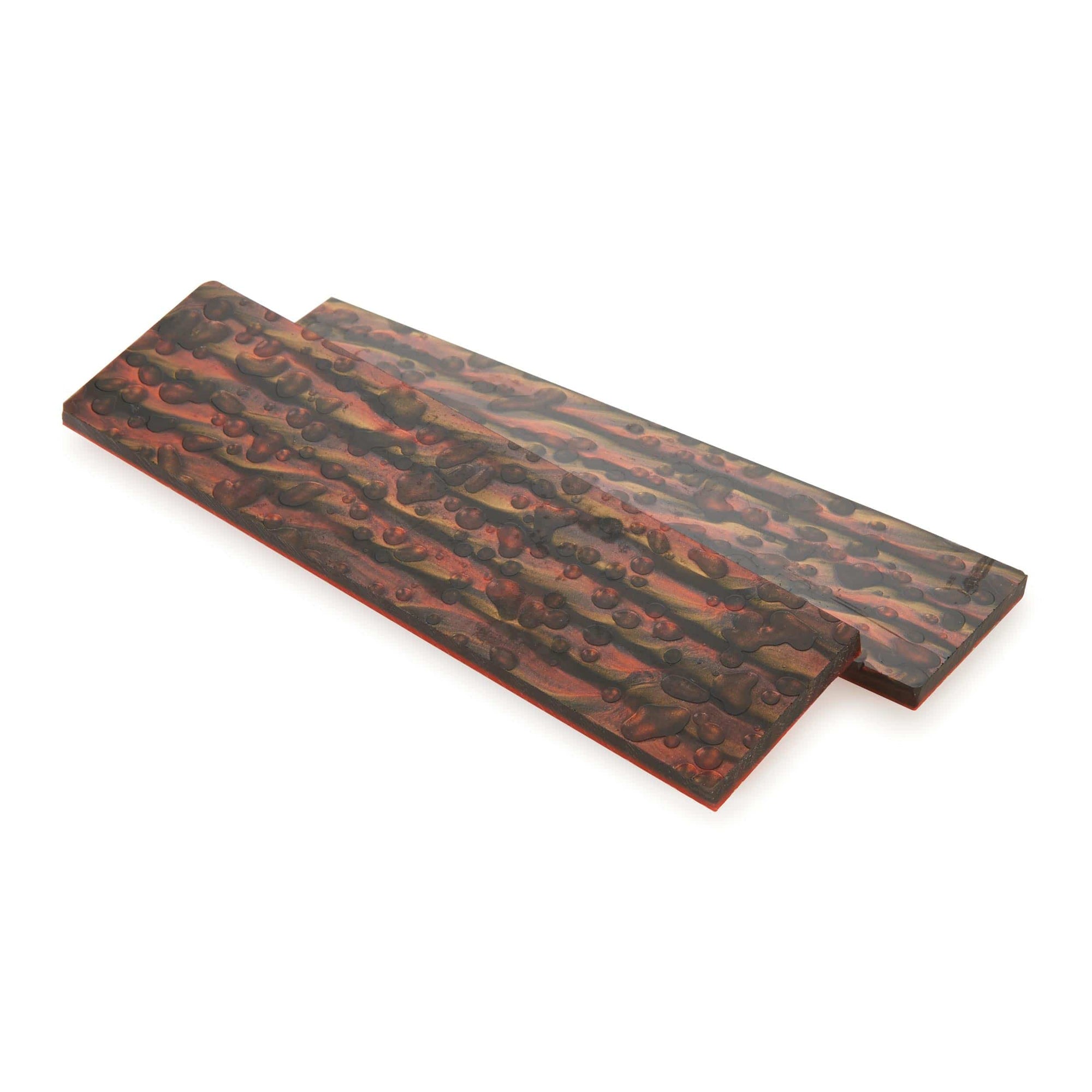 Poly Resin Knife Scales - 15/64" x 2" x 7" - Molten Lava - Pair alt 0