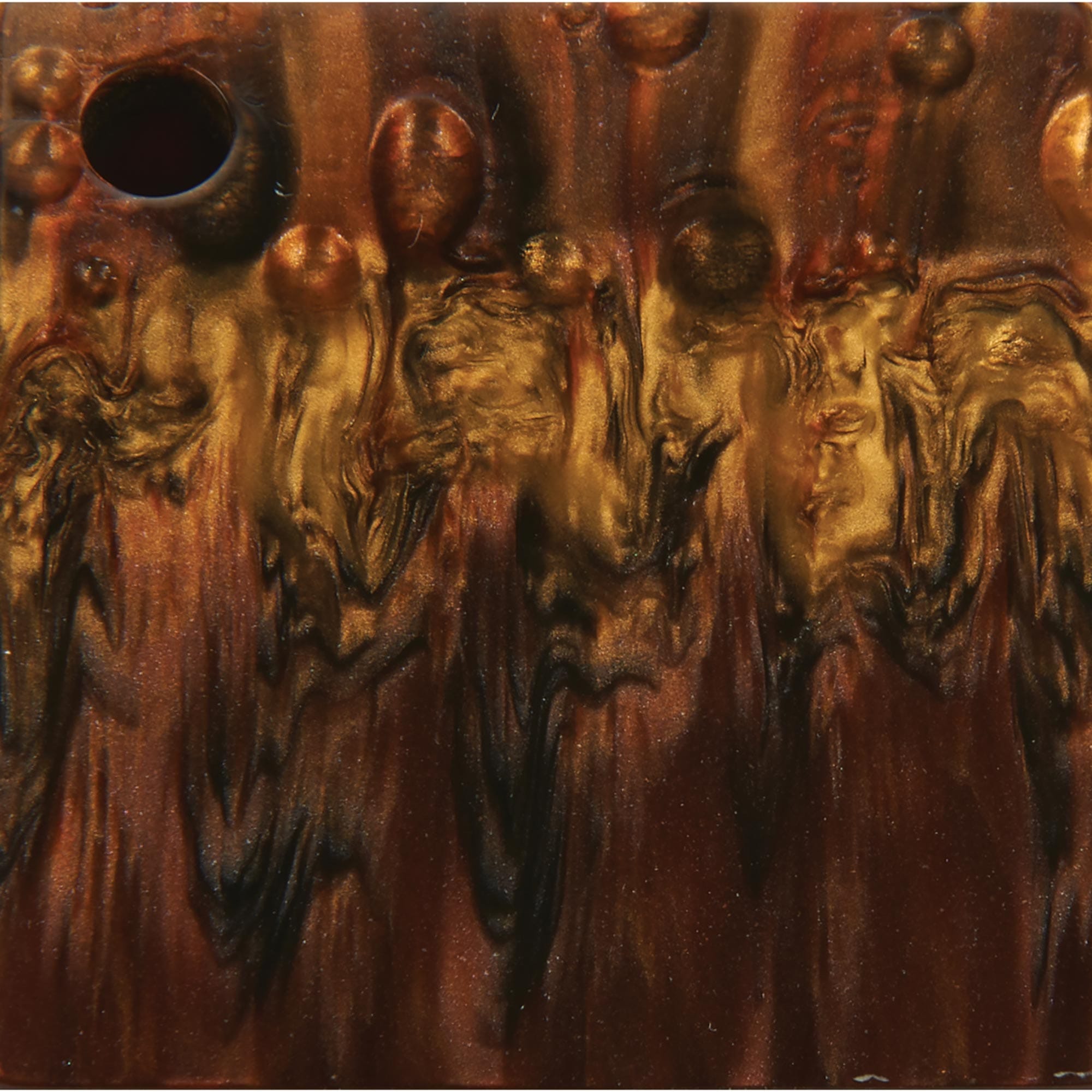 Poly Resin Knife Scales - 15/64" x 2" x 7" - Tigers Eye - Pair alt 0
