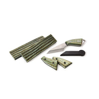Poly Resin Knife Scales - 3/8" x 2" x 7" - Green Tortoise - Pair alt 0