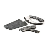 Poly Resin Knife Scales - 15/64" x 2" x 7" - Oyster - Pair alt 0