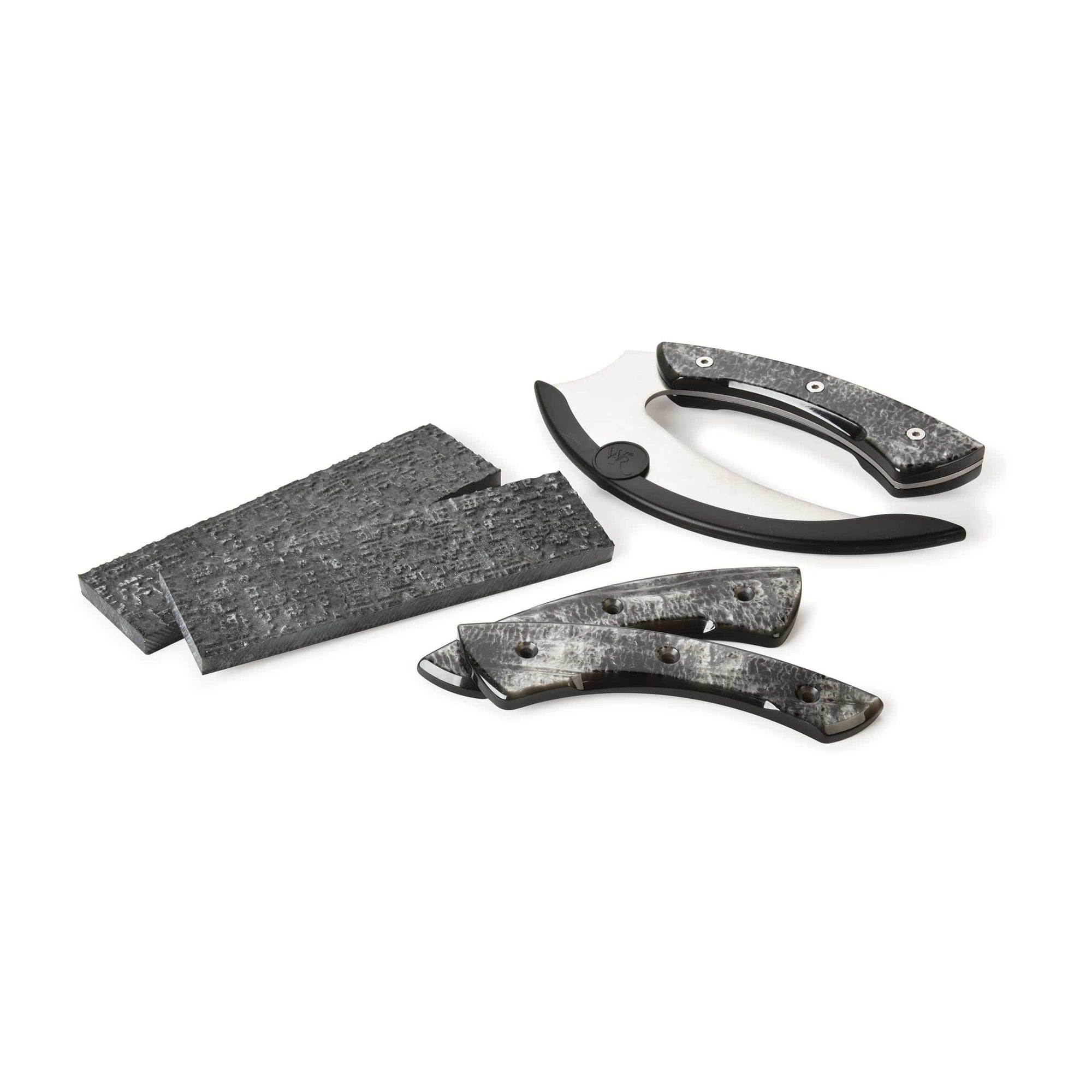 Poly Resin Knife Scales - 3/8" x 2" x 7" - Oyster - Pair alt 0