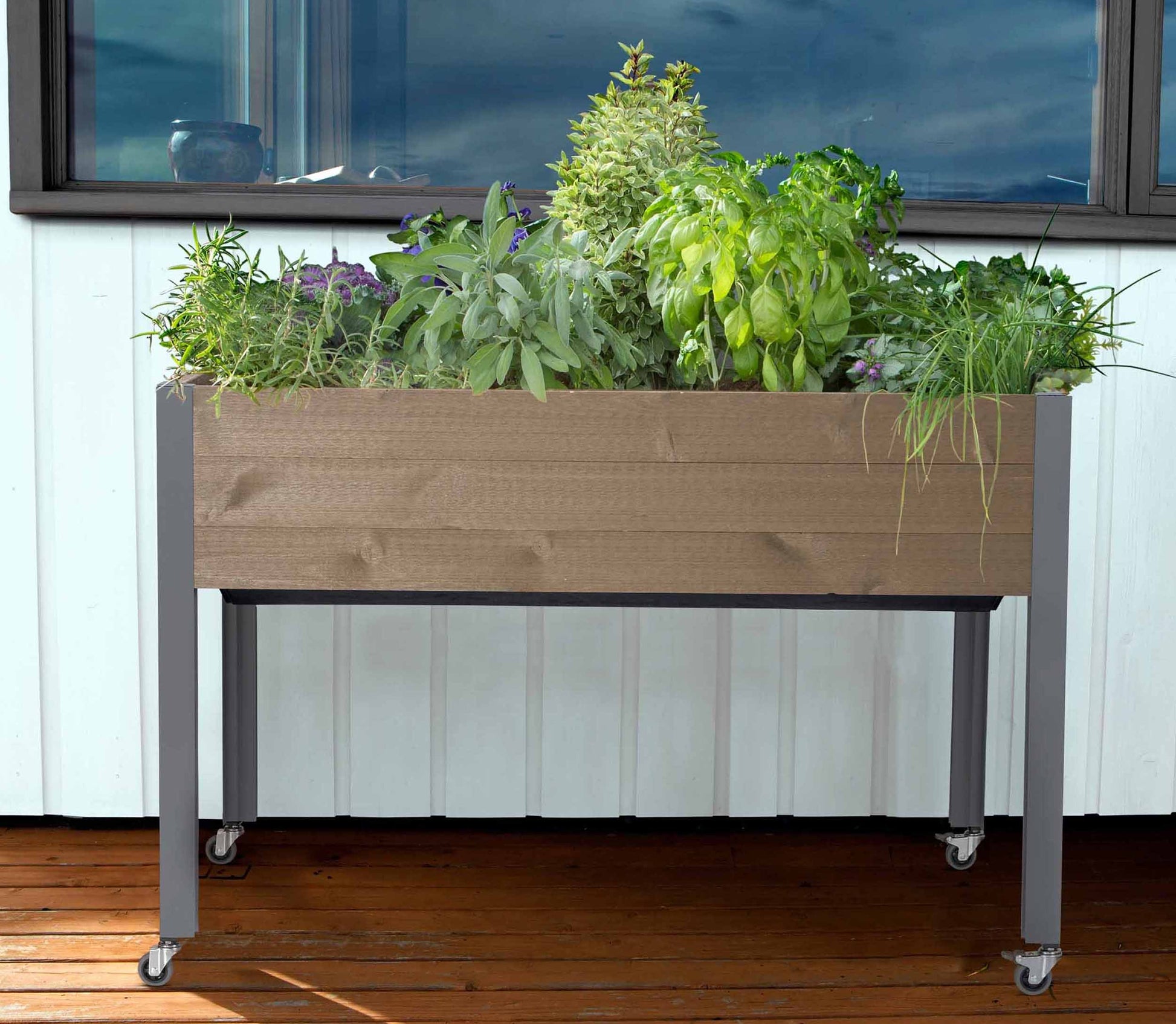 CedarCraft Self-Watering Elevated Planter (21" x 47" x 32"H) alt 0