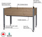 CedarCraft Self-Watering Elevated Planter (21" x 47" x 32"H) Brown alt 0