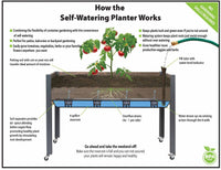 CedarCraft Self-Watering Elevated Planter (21" x 47" x 32"H) Brown alt 0