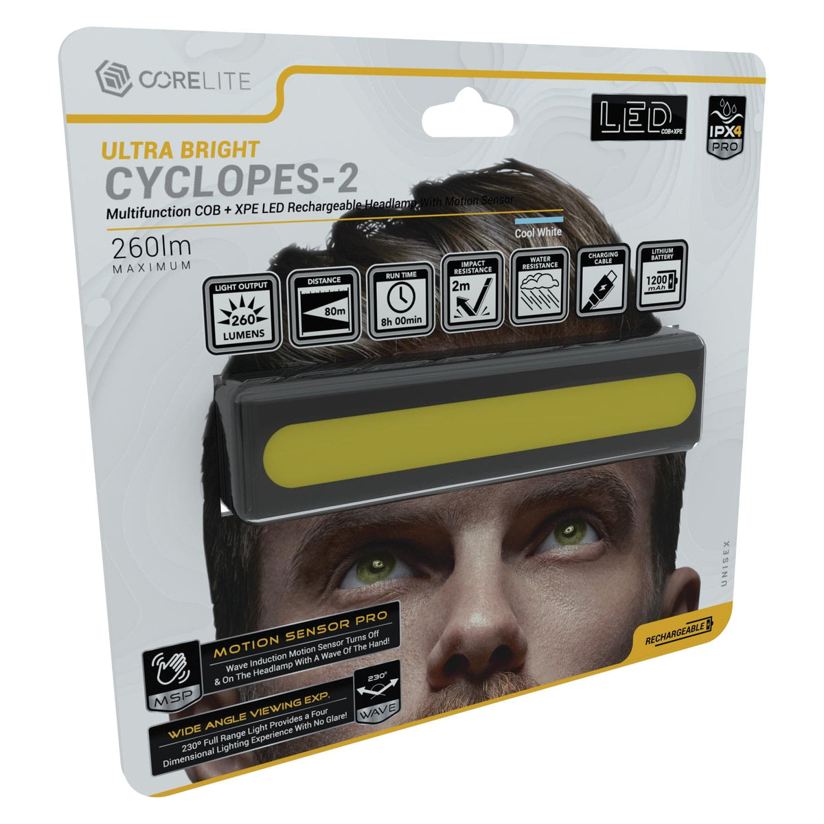 Corelite - Cyclopes-2 Rechargeable Headlamp | Woodcraft