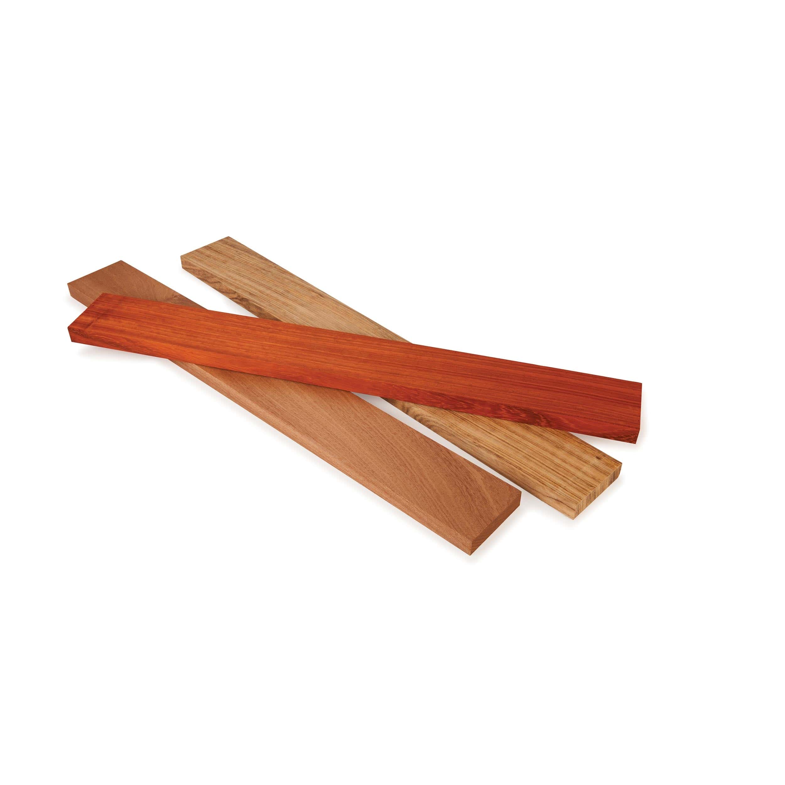 Woodcraft Beli Sapele Padauk Thin Stock Assortment 3/4" x 3