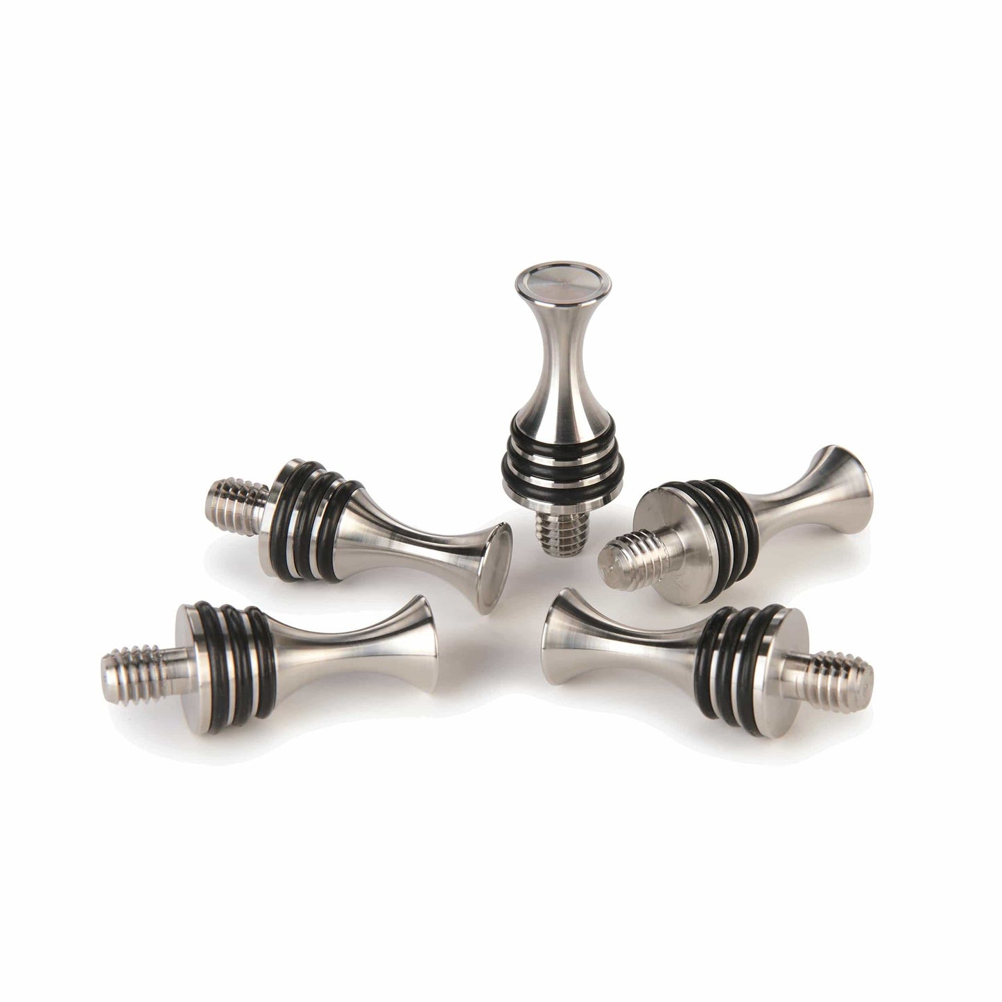 Hourglass Stand Up Stainless Steel Bottle Stopper Turning Ki alt 0