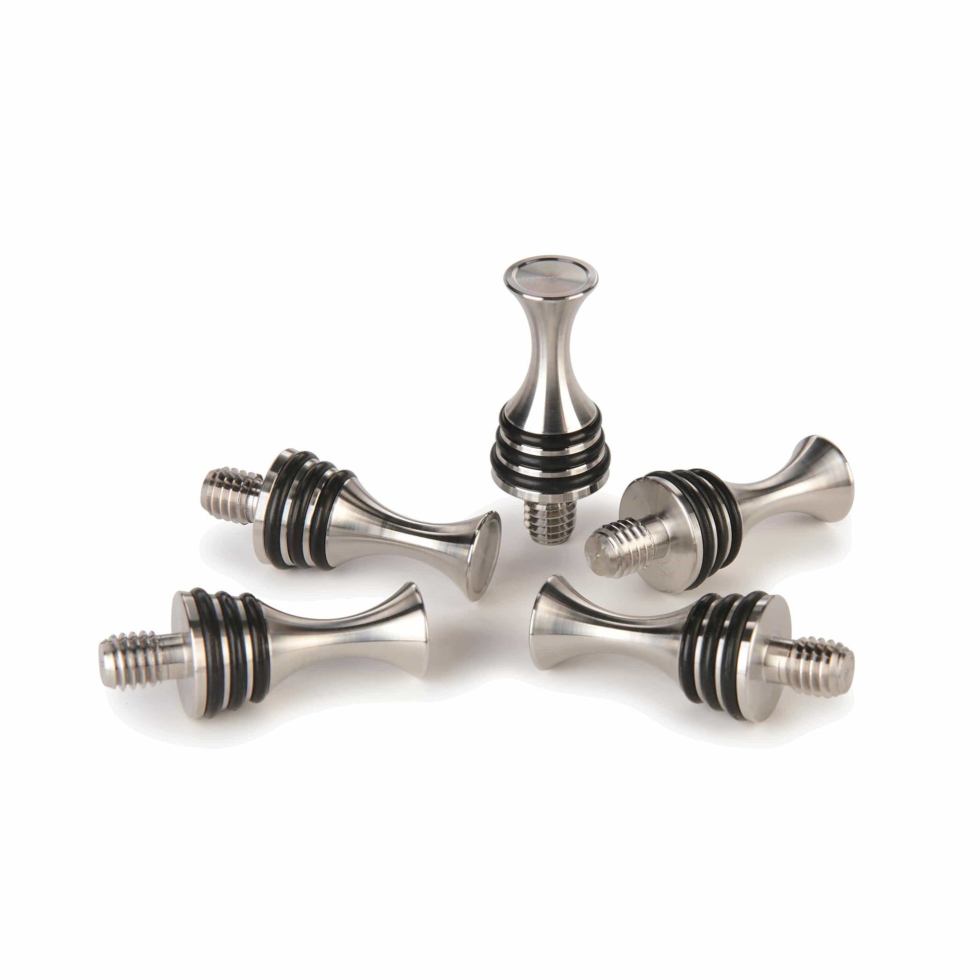 Hourglass Stand Up Stainless Steel Bottle Stopper Turning Ki alt 0