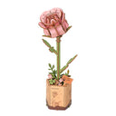 Pink Rose 3D Wood Puzzle Kit