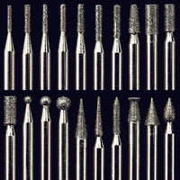 Diamond Dust Carving Burr Set - 1/8" Shank - 20 Pack alt 0