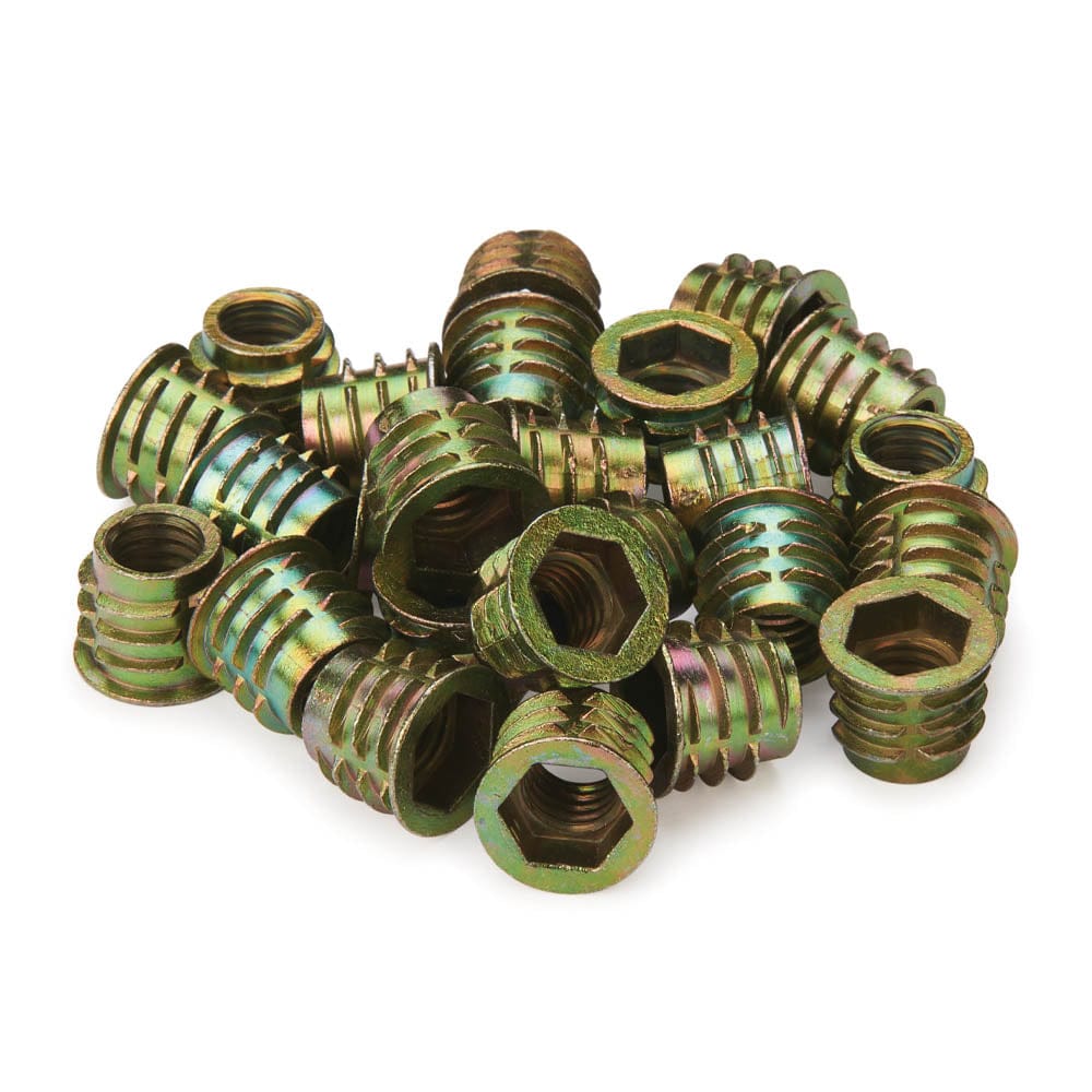 E-Z Lok - E-Z Hex 3/8-16 Threaded Insert - Flanged - 25 Piece | Woodcraft