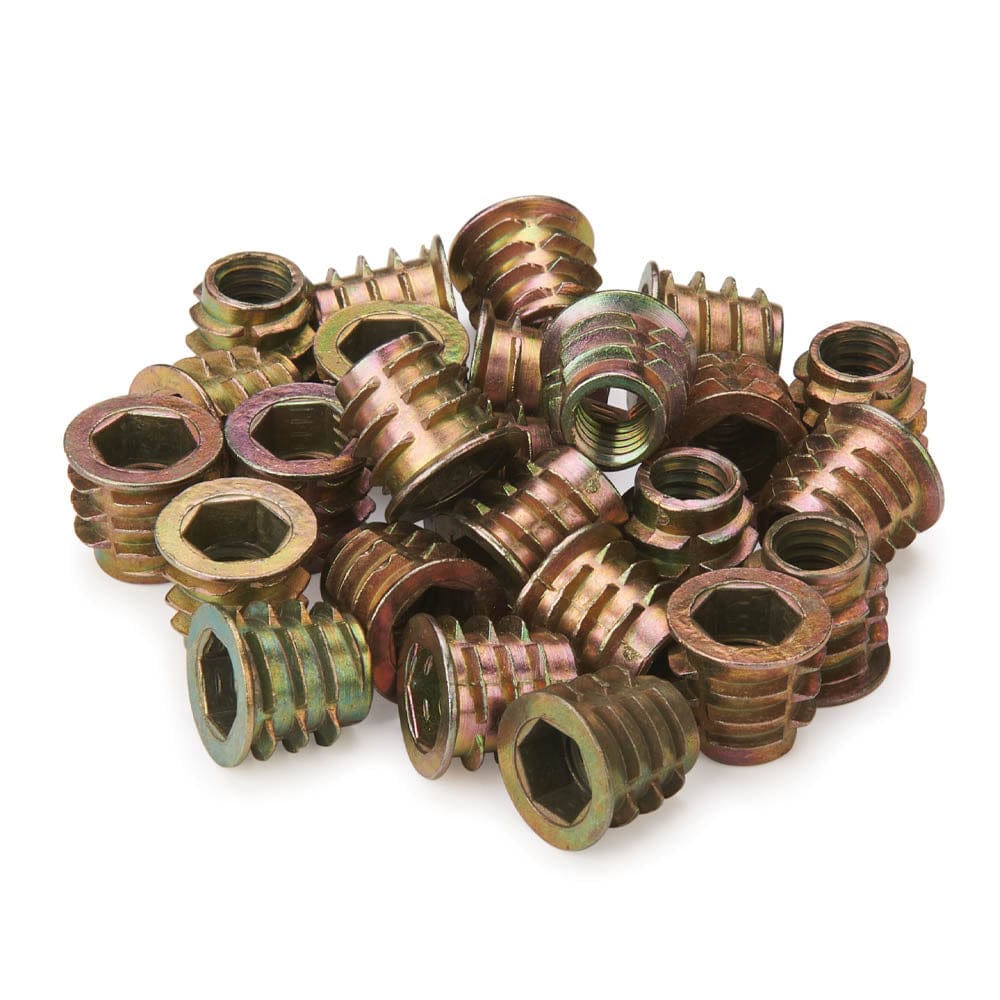 Thread Insert Flanged E-Z Lok - E-Z Hex 5/16-18 Threaded Insert - Flanged - 25 Piece | Woodcraft