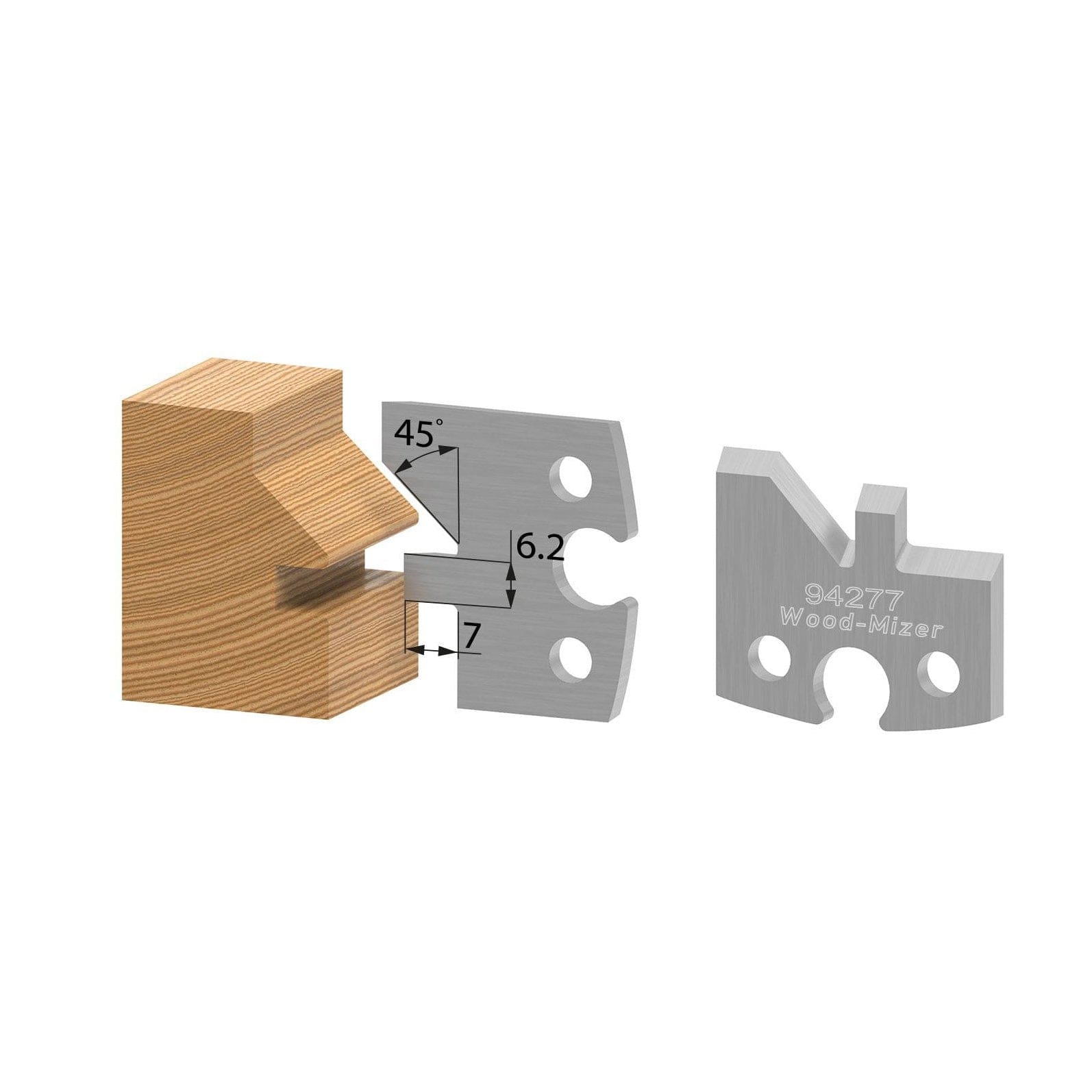  V-Joint Groove Profile Knife - Set of 2 alt 0