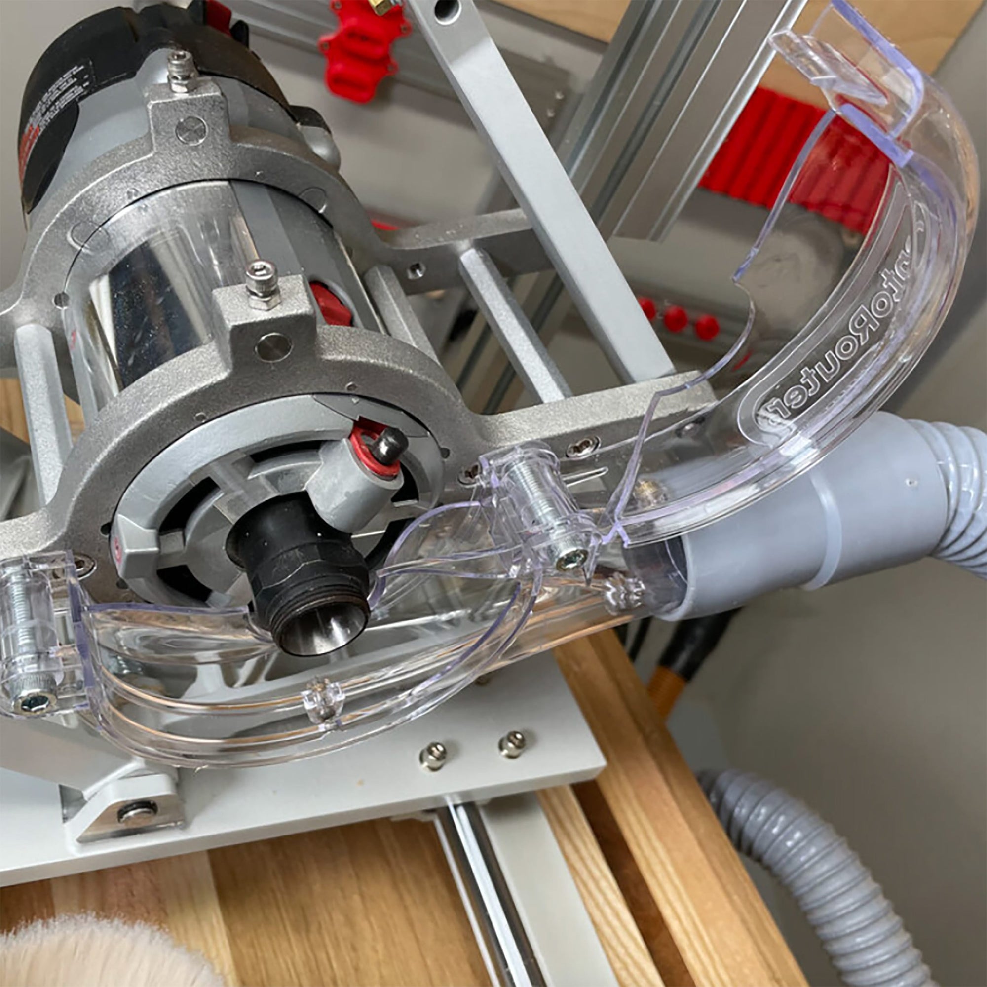 Dust Collection Hood Hinged with Brush for PantoRouter