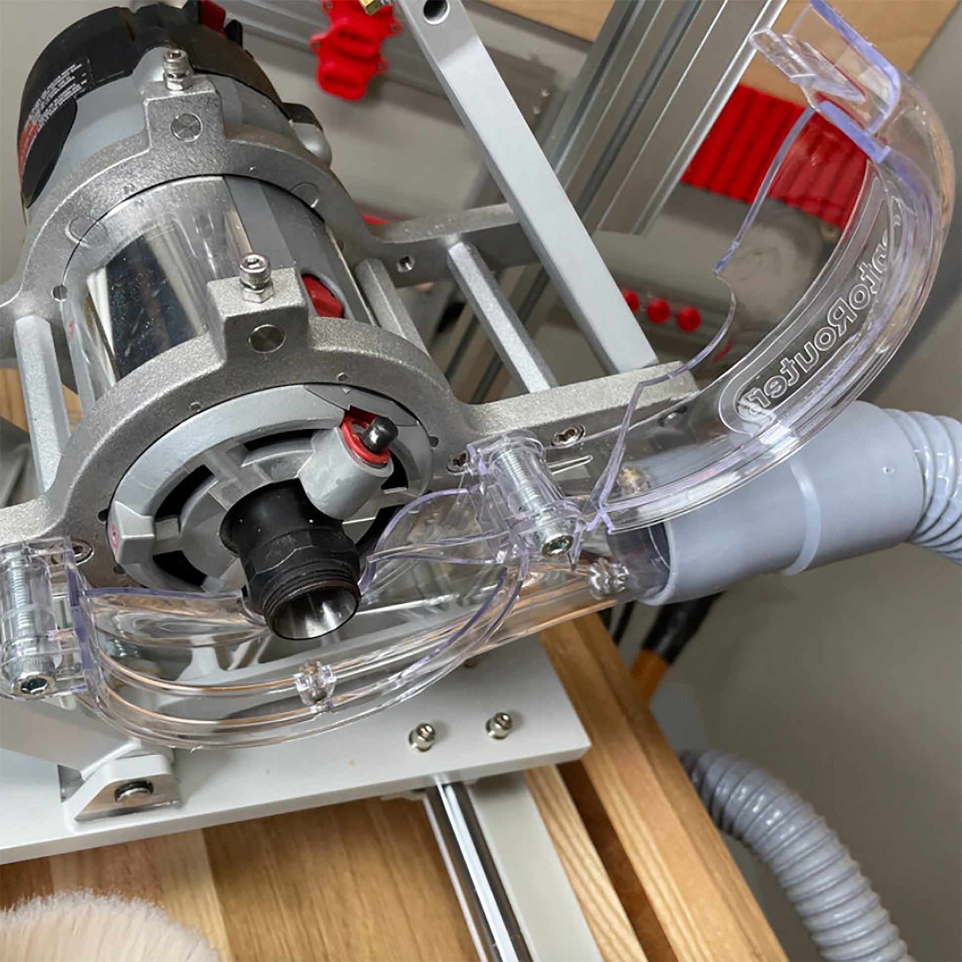 Dust Collection Hood Hinged with Brush for PantoRouter