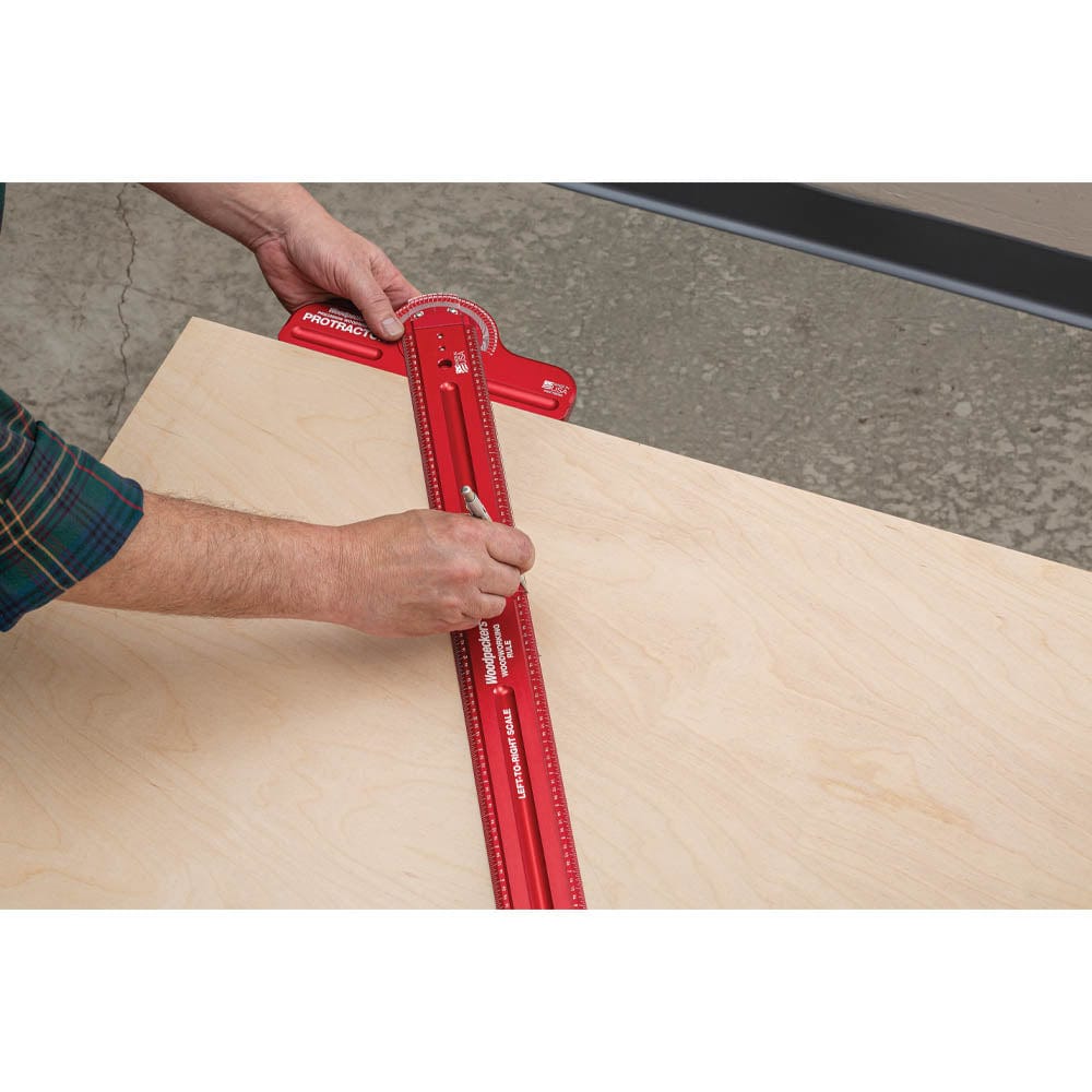 Precision Woodworking Protractor Head with Rack-It