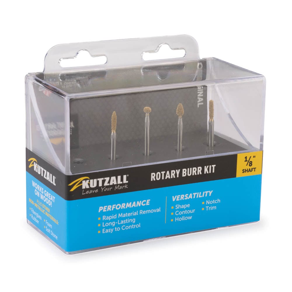 Detail Rotary Burr Kit - Fine Cute - 1/8" Shaft - 4 Piece