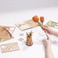 Orange Tulip 3D Wooden Flower Model Kit