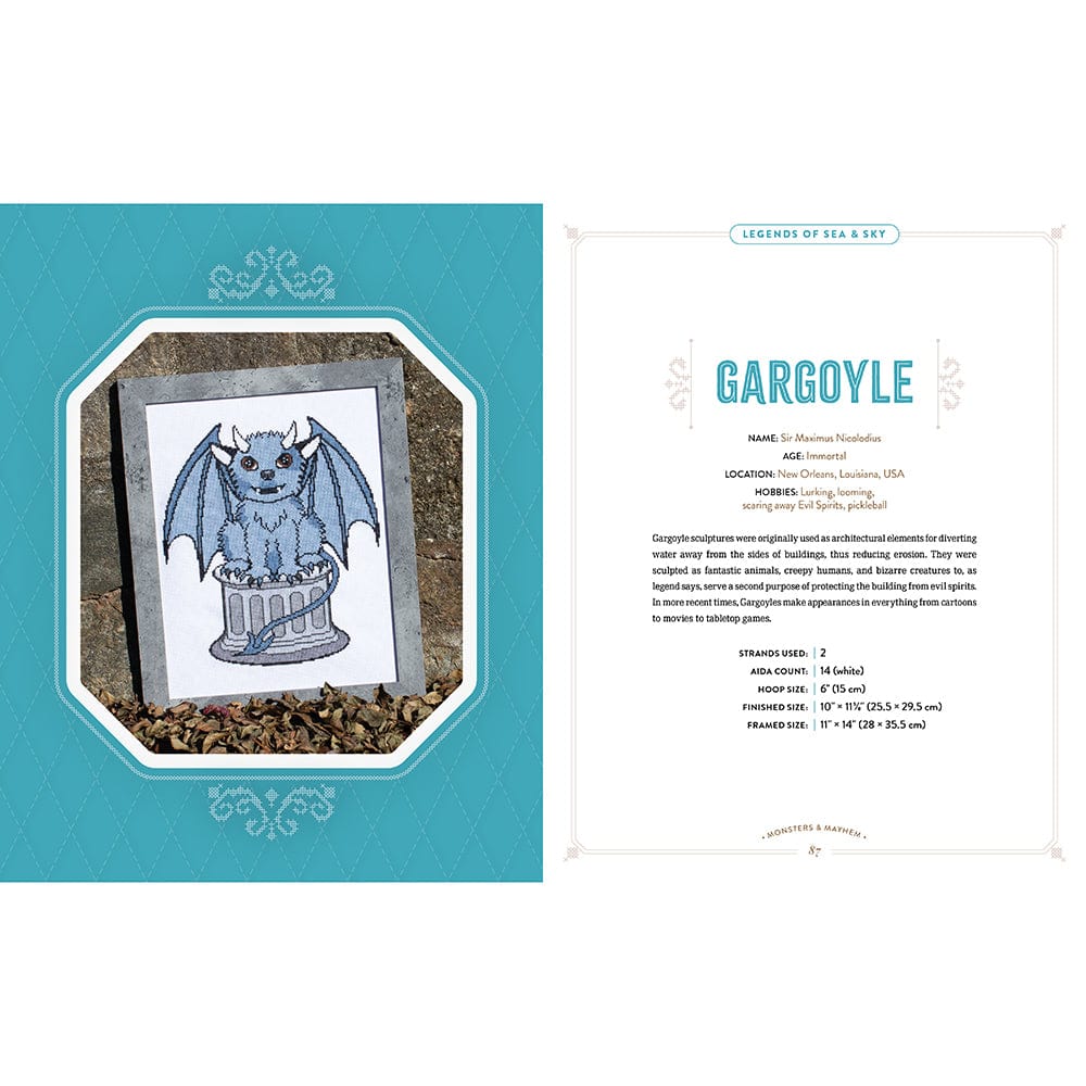 Monsters and Mayhem in Cross-Stitch: Designs and Instructions for 25 Creatures and Cryptids