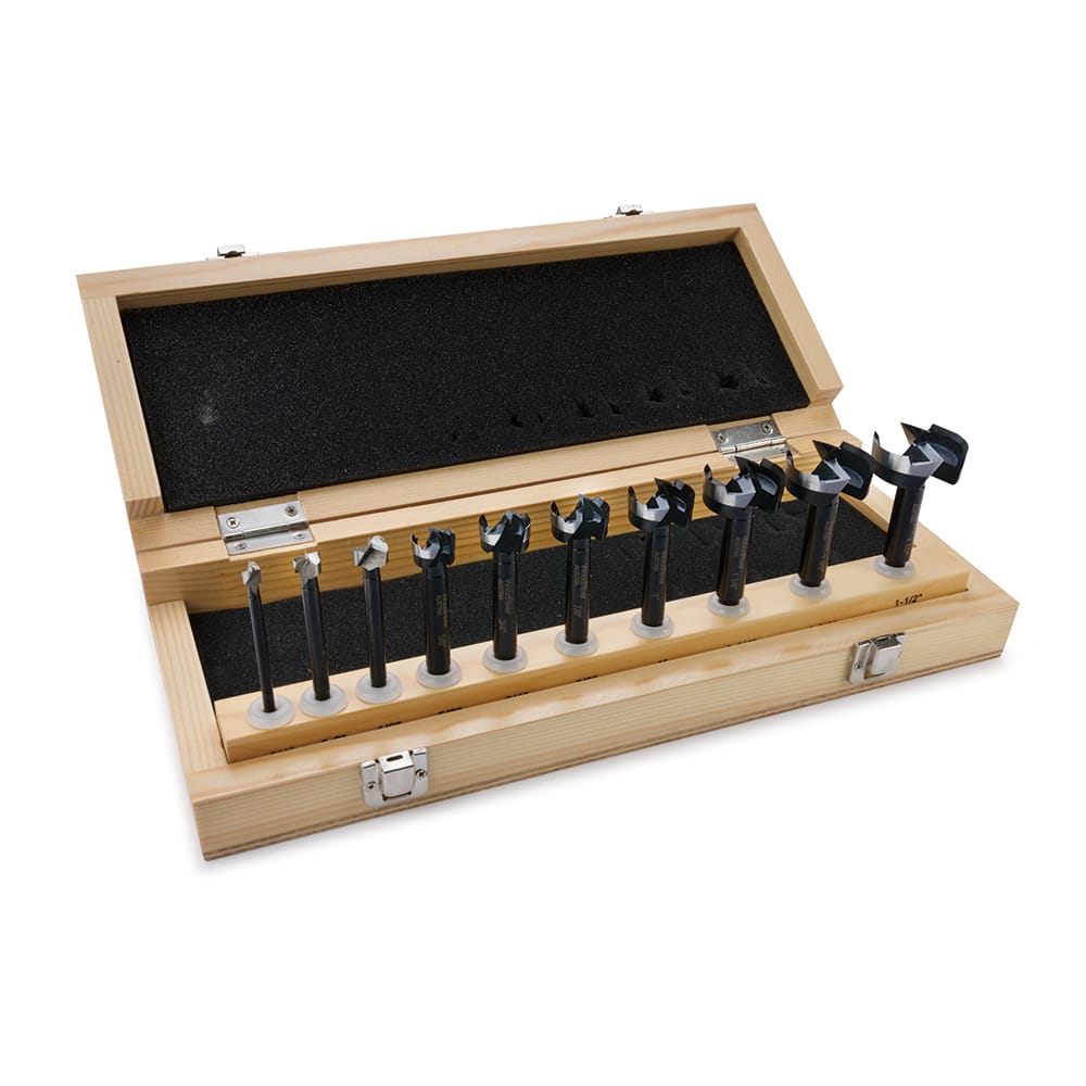 Forged Carbon Steel Forstner Bit Set – Imperial - 10 Piece